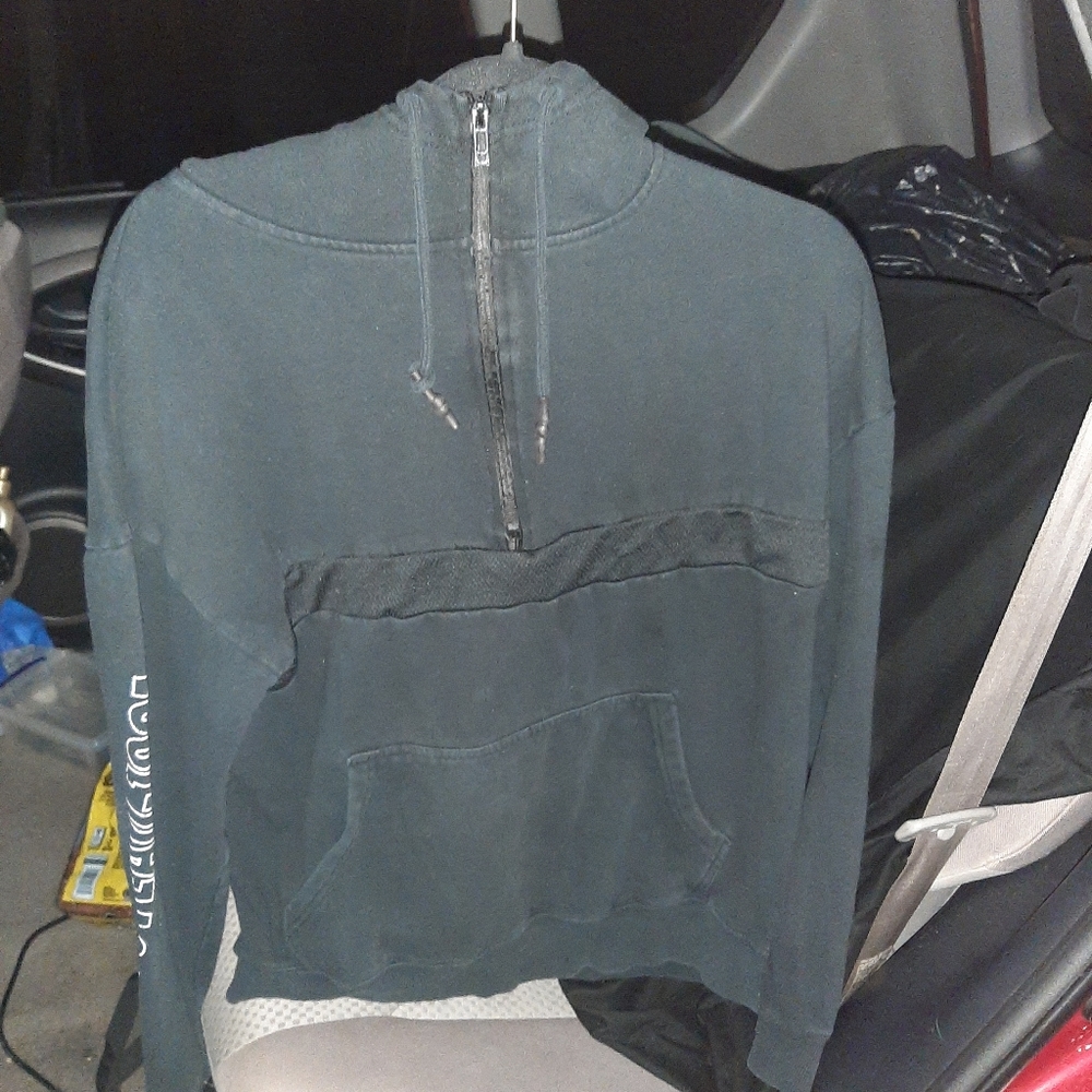 Throwback Black Zip up Hoodie
